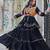 black cotton poly embroidered traditional lehenga choli upto 44