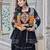 black cotton poly embroidered traditional lehenga choli upto 44