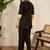 Black and yellow pure cotton collar shirt & trousers co-ords