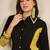 Black and yellow pure cotton collar shirt & trousers co-ords