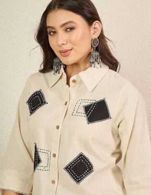 pure cotton collar shirt & trousers co-ords 3