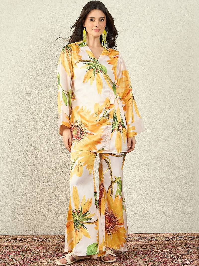 Printed tunic with trousers co-ords