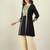 Black color women embroidered thread work kurta in viscose