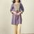 Purple color women embroidered thread work kurta in viscose