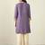 Purple color women embroidered thread work kurta in viscose