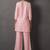 Pink embroidered v neck top with trousers co-ords
