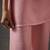 Pink embroidered v neck top with trousers co-ords