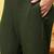 green self-designed collar shirt with trousers co-ords