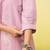 Pink women ethnic motifs embroidered thread work kurta