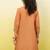Orange women ethnic motifs embroidered thread work kurta