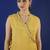 Yellow women fit and flare midi/calf length dress