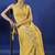Yellow women fit and flare midi/calf length dress