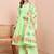 Floral printed pure cotton round neck a-line kurta& trousers with dupatta