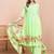 Floral printed pure cotton round neck a-line kurta& trousers with dupatta