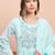 Embroidered pure cotton round neck a-line kurta & trousers with dupatta