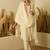 Women white pure cotton kurta pant dupatta set