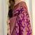 wine  silk blend banarasi jacuard work festive saree with unstitched blouse piece