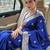 royal blue silk blend banarasi jacuard work festive saree with unstitched blouse piece