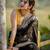 black silk blend banarasi jacuard work festive saree with unstitched blouse piece