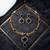 Bold midnight black color american diamond with turkish stone necklace set for parties