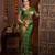 green  silk blend banarasi jacuard work festive saree with unstitched blouse piece