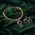 Stunning royal green color american diamond with turkish stone necklace set for bride