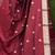 maroon silk blend banarasi jacuard work festive saree with unstitched blouse piece