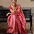 pink silk blend banarasi jacuard work festive saree with unstitched blouse piece