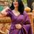 purple silk blend banarasi jacuard work festive saree with unstitched blouse piece