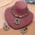 Earthy warm brown color american diamond polki necklace set for fusion attire