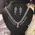Pristine crystal white color american diamond necklace set for elegant western outfits