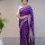 purple silk blend banarasi jacuard work festive saree with unstitched blouse piece