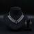 Ocean blue color american diamond necklace set for contemporary ethnic fashion outfits
