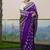 purple silk blend banarasi jacuard work festive saree with unstitched blouse piece