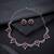 Glamorous ruby red color american diamond necklace set for royal celebration functions