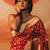 red silk blend banarasi jacuard work festive saree with unstitched blouse piece