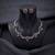 Glamorous ruby red color american diamond necklace set for royal celebration functions