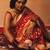 red silk blend banarasi jacuard work festive saree with unstitched blouse piece