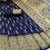 blue silk blend banarasi jacuard work festive saree with unstitched blouse piece