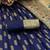 blue silk blend banarasi jacuard work festive saree with unstitched blouse piece