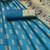 firozi silk blend banarasi jacuard work festive saree with unstitched blouse piece