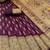 wine silk blend banarasi jacuard work festive saree with unstitched blouse piece