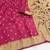 pink silk blend banarasi jacuard work festive saree with unstitched blouse piece
