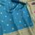 firozi silk blend banarasi jacuard work festive saree with unstitched blouse piece