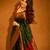 green maroon silk blend banarasi jacuard work festive saree with unstitched blouse piece