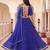 BLUE SOFT GEORGETTE ZARI COARDING WORK LEHRIYA PRINT LEHENGA CHOLI FREE SIZE
