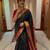 black silk blend banarasi jacuard work festive saree with unstitched blouse piece