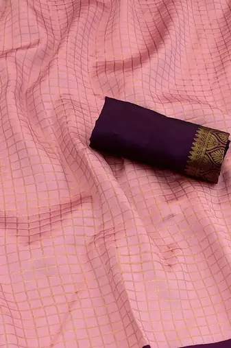 pink wine silk blend banarasi jacuard work festive saree with unstitched blouse piece