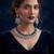 Gorgeous statement multi color american diamond necklace set for festive evening wear