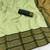 pista green silk blend banarasi jacuard work festive saree with unstitched blouse piece